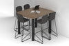 Quadro Cylinder Legs Half Counter Table - Large Rounded Corners [1500L x 1200W with Large Rounded CornersW] - Thumbnail 5 