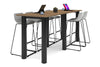 Quadro Cylinder Legs Large Counter Table [2400L x 800W] - Thumbnail 7 