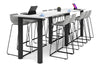 Quadro Cylinder Legs Large Counter Table [3200L x 800W] - Thumbnail 5 