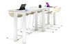 Quadro Cylinder Legs Large Counter Table [3600L x 700W] - Thumbnail 1 