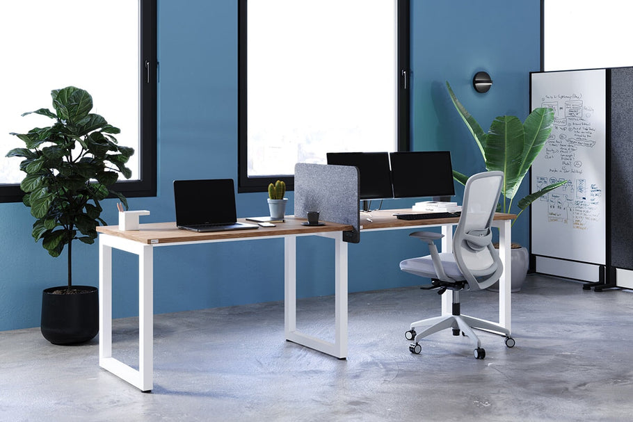 Environmental image of Quadro Loop Legs 2 Person Run Office Workstation [1200L x 700W]