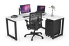 Quadro Loop Legs L-Shaped Corner Office Desk [1400L x 1450W] - Thumbnail 11 