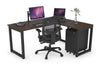 Quadro Loop Legs L-Shaped Corner Office Desk [1400L x 1450W] - Thumbnail 15 