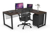 Quadro Loop Legs L-Shaped Corner Office Desk [1400L x 1800W with Cable Scallop] - Thumbnail 24 