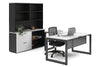 Quadro Loop Legs L-Shaped Executive Setting - Black Legs [1800L x 1700W] - Thumbnail 14 