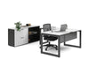 Quadro Loop Legs L-Shaped Executive Setting - Black Legs [1800L x 1700W] - Thumbnail 13 