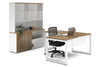 Quadro Loop Legs L-Shaped Executive Setting - White Legs [1600L x 1700W] - Thumbnail 8 