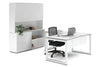 Quadro Loop Legs L-Shaped Executive Setting - White Legs [1600L x 1700W] - Thumbnail 15 