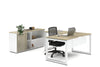 Quadro Loop Legs L-Shaped Executive Setting - White Legs [1600L x 1700W] - Thumbnail 28 