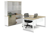 Quadro Loop Legs L-Shaped Executive Setting - White Legs [1600L x 1700W] - Thumbnail 17 
