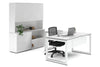 Quadro Loop Legs L-Shaped Executive Setting - White Legs [1800L x 1700W] - Thumbnail 16 