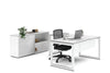 Quadro Loop Legs L-Shaped Executive Setting - White Legs [1800L x 1700W] - Thumbnail 14 