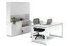 Quadro Loop Legs L-Shaped Executive Setting - White Legs [1800L x 1700W] - Thumbnail 4 