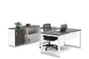 Quadro Loop Legs L-Shaped Executive Setting - White Legs [1800L x 1800W with Cable Scallop] - Thumbnail 34 
