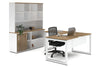 Quadro Loop Legs L-Shaped Executive Setting - White Legs [1800L x 1800W with Cable Scallop] - Thumbnail 32 