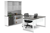 Quadro Loop Legs L-Shaped Executive Setting - White Legs [1800L x 1800W with Cable Scallop] - Thumbnail 35 