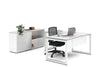 Quadro Loop Legs L-Shaped Executive Setting - White Legs [1800L x 1800W with Cable Scallop] - Thumbnail 13 