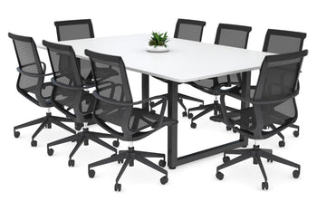  - Quadro Loop Legs Modern Boardroom Table - Rounded Corners [1800L x 1100W with Rounded Corners] - 1
