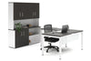 Quadro Square Legs L-Shaped Executive Setting - White Legs [1800L x 1800W with Cable Scallop] - Thumbnail 13 