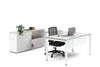Quadro Square Legs L-Shaped Executive Setting - White Legs [1800L x 1800W with Cable Scallop] - Thumbnail 14 