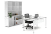 Quadro Square Legs L-Shaped Executive Setting - White Legs [1800L x 1800W with Cable Scallop] - Thumbnail 27 