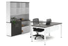Quadro Square Legs L-Shaped Executive Setting - White Legs [1800L x 1800W with Cable Scallop] - Thumbnail 12 