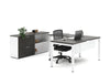 Quadro Square Legs L-Shaped Executive Setting - White Legs [1800L x 1800W with Cable Scallop] - Thumbnail 23 
