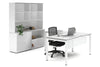 Quadro Square Legs L-Shaped Executive Setting - White Legs [1800L x 1800W with Cable Scallop] - Thumbnail 15 