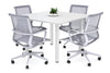 Quadro Square Legs Modern Boardroom Table - Rounded Corners [1100L x 1100W with Rounded Corners] - Thumbnail 6 