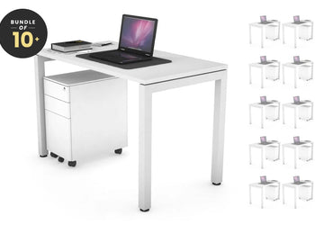 Quadro Square Legs Office Desk - Bulk [1000L x 600W] Jasonl 