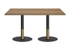 Rivoli Cafe Table - Black/Rose Gold - Black Disc Base [1200L x 800W] - Thumbnail 4 