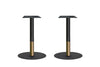 Rivoli Cafe Table - Black/Rose Gold - Black Disc Base [1200L x 800W] - Thumbnail 1 
