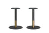 Rivoli Cafe Table - Black/Rose Gold - Black Disc Base [1800L x 700W] - Thumbnail 1 