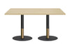 Rivoli Cafe Table - Black/Rose Gold - Black Disc Base [1800L x 700W] - Thumbnail 3 