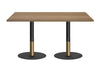 Rivoli Cafe Table - Black/Rose Gold - Black Disc Base [1800L x 700W] - Thumbnail 4 
