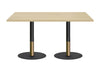 Rivoli Cafe Table - Black/Rose Gold - Black Disc Base [1800L x 800W] - Thumbnail 3 