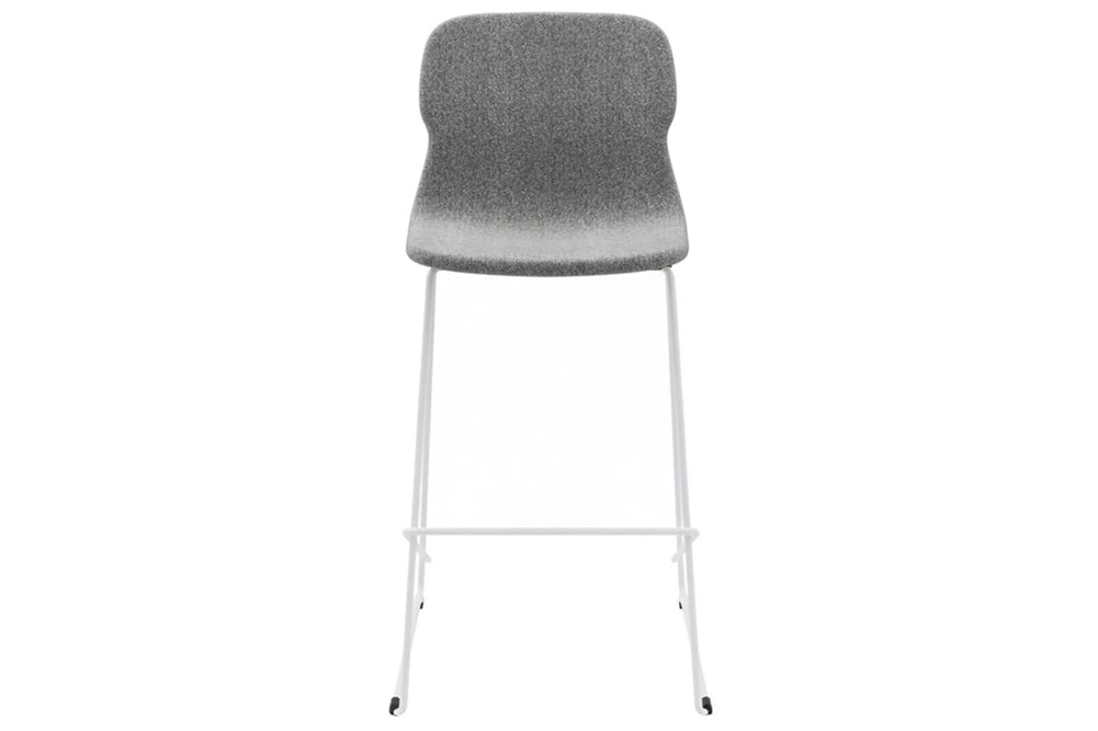Sammy Counter Stool Sled Base - 760mm Seat Height [Fabric]-black dark grey 