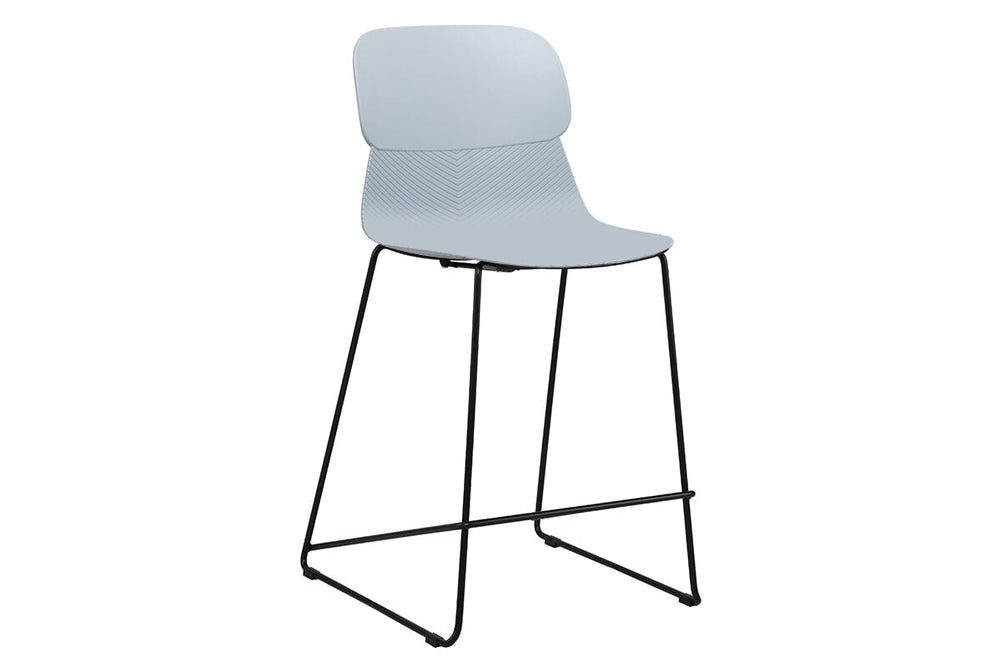 Sammy Counter Stool Sled Base - 760mm Seat Height [Plastic]-black leg blue 