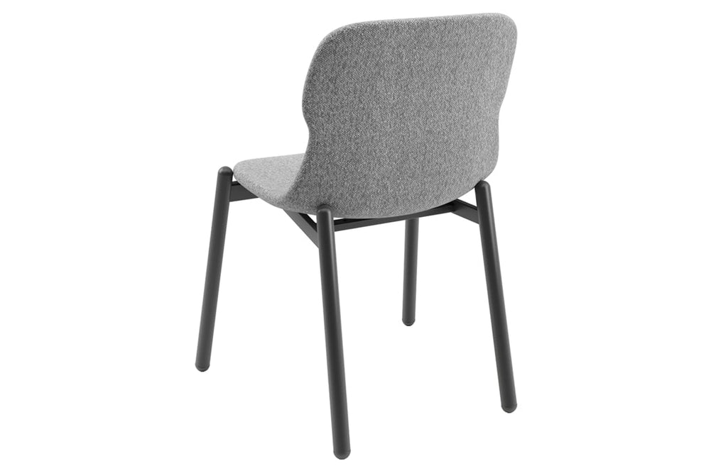 Sammy Fabric Chair  - 4 Leg Base-dark grey  