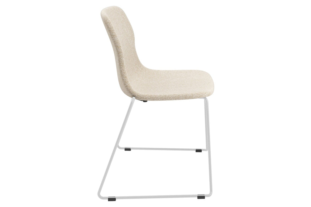 Sammy Fabric Chair - Sled Base-black dark grey 