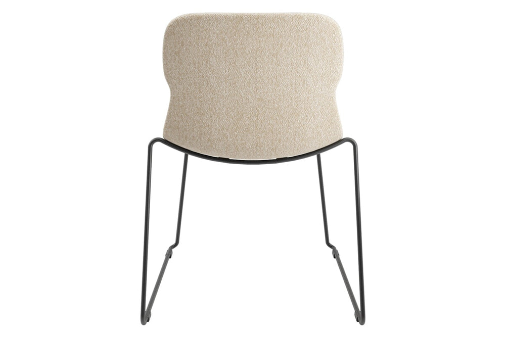 Sammy Fabric Chair - Sled Base-black dark grey 