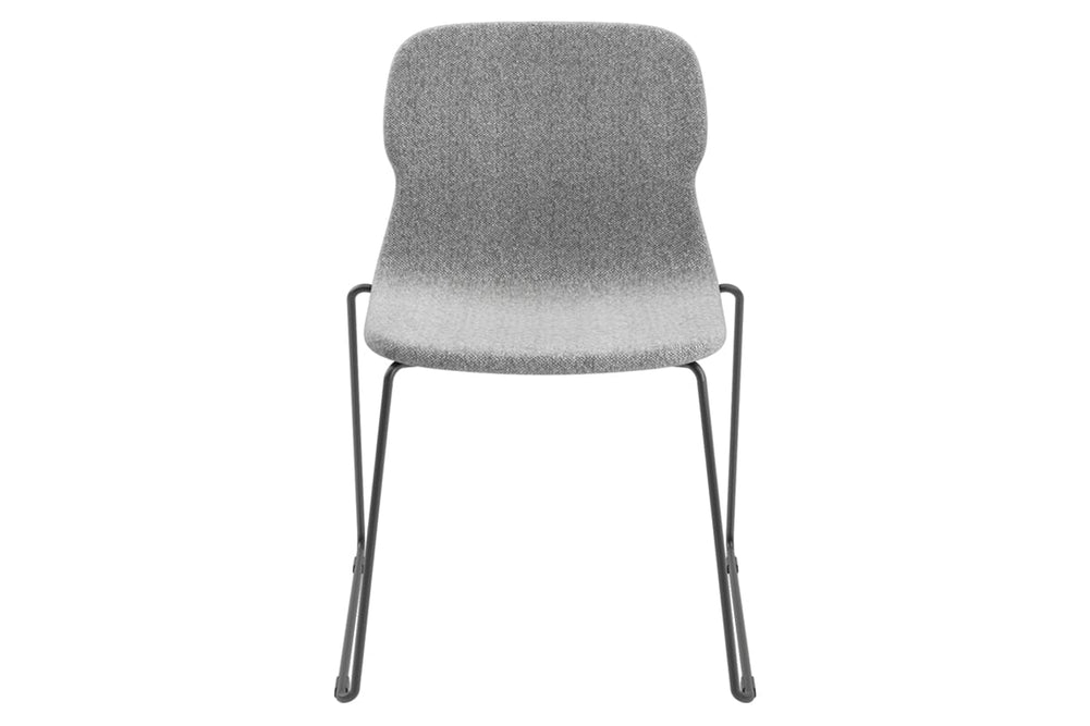 Sammy Fabric Chair - Sled Base-black dark grey 