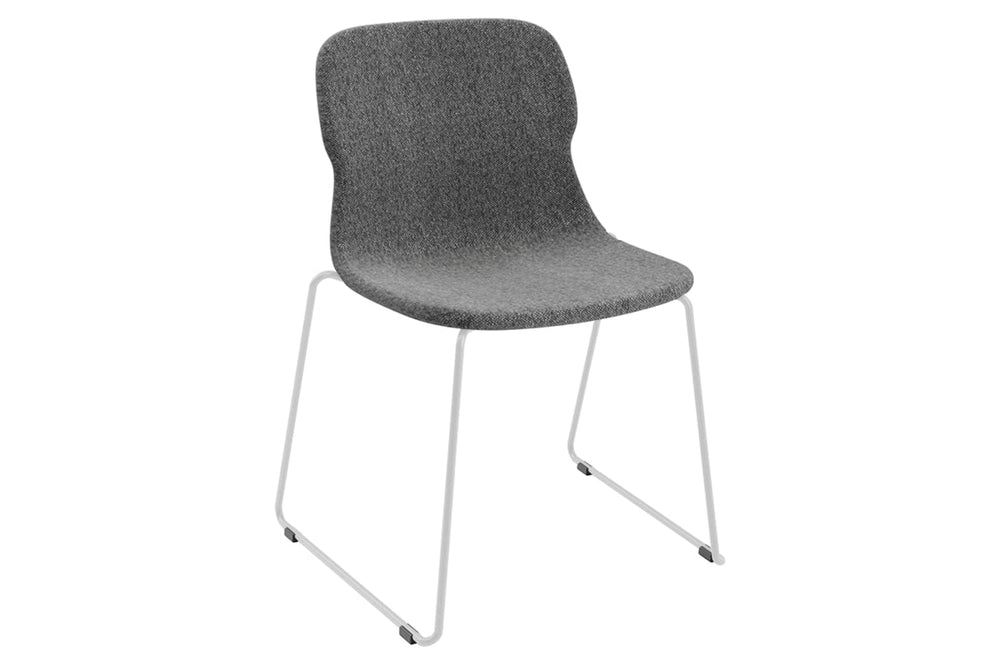 Sammy Fabric Chair - Sled Base-white dark grey 