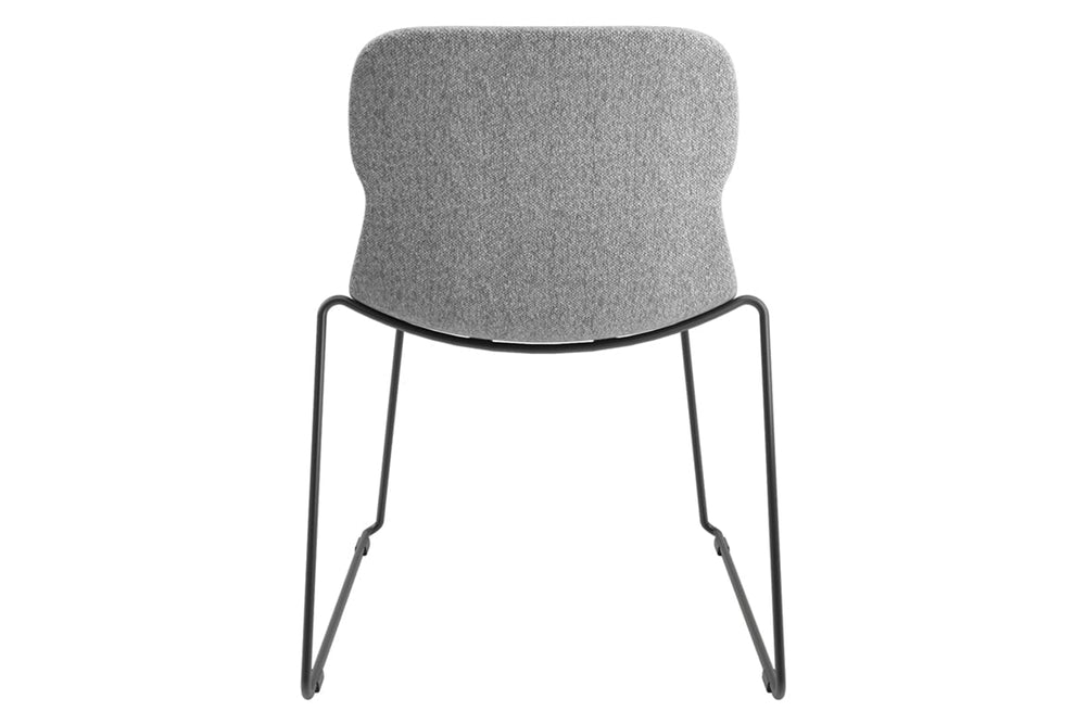 Sammy Fabric Chair - Sled Base-black dark grey 