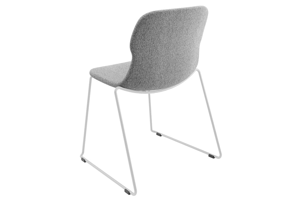 Sammy Fabric Chair - Sled Base-black dark grey 