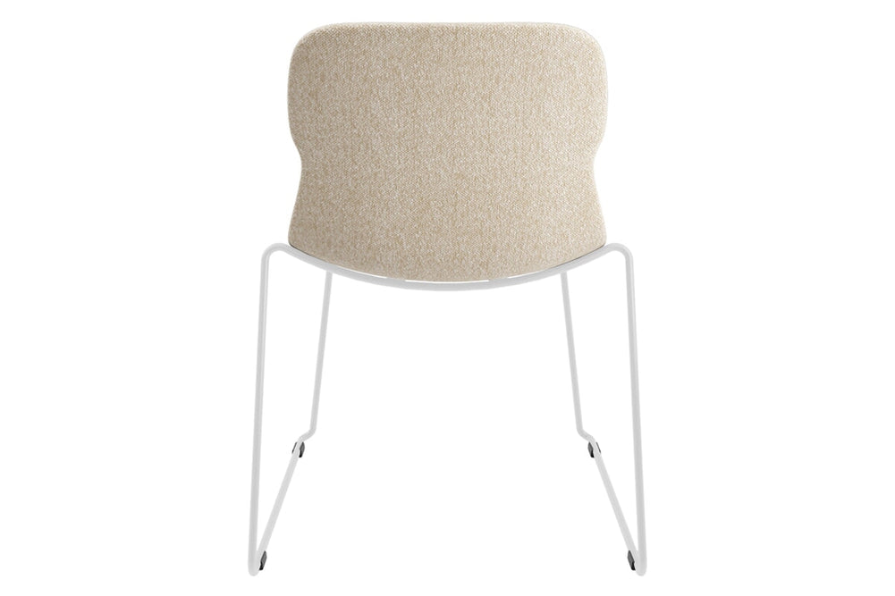 Sammy Fabric Chair - Sled Base-black dark grey 