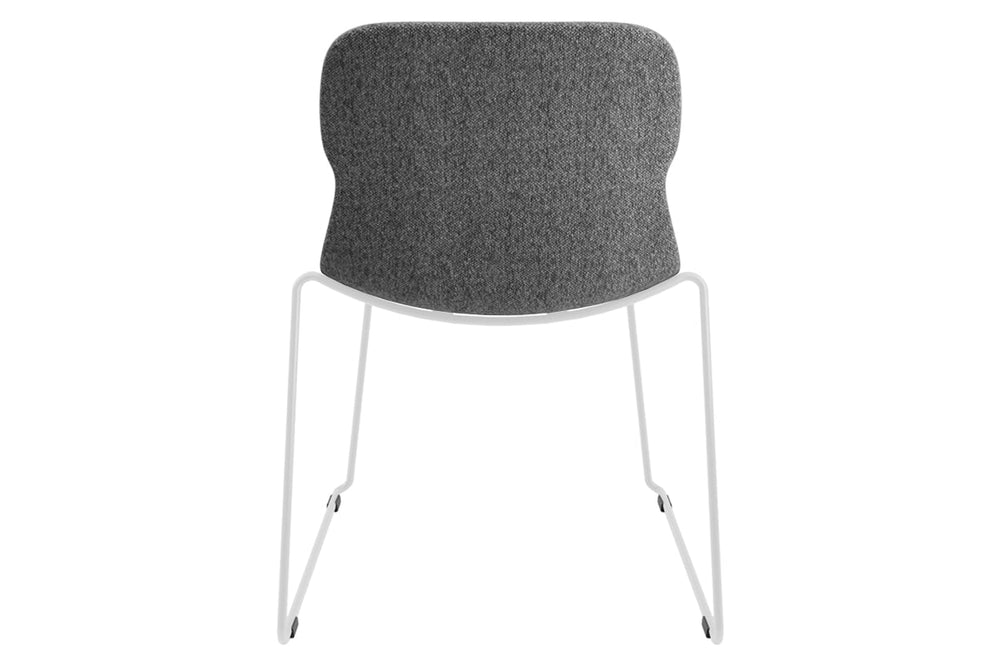 Sammy Fabric Chair - Sled Base-black dark grey 