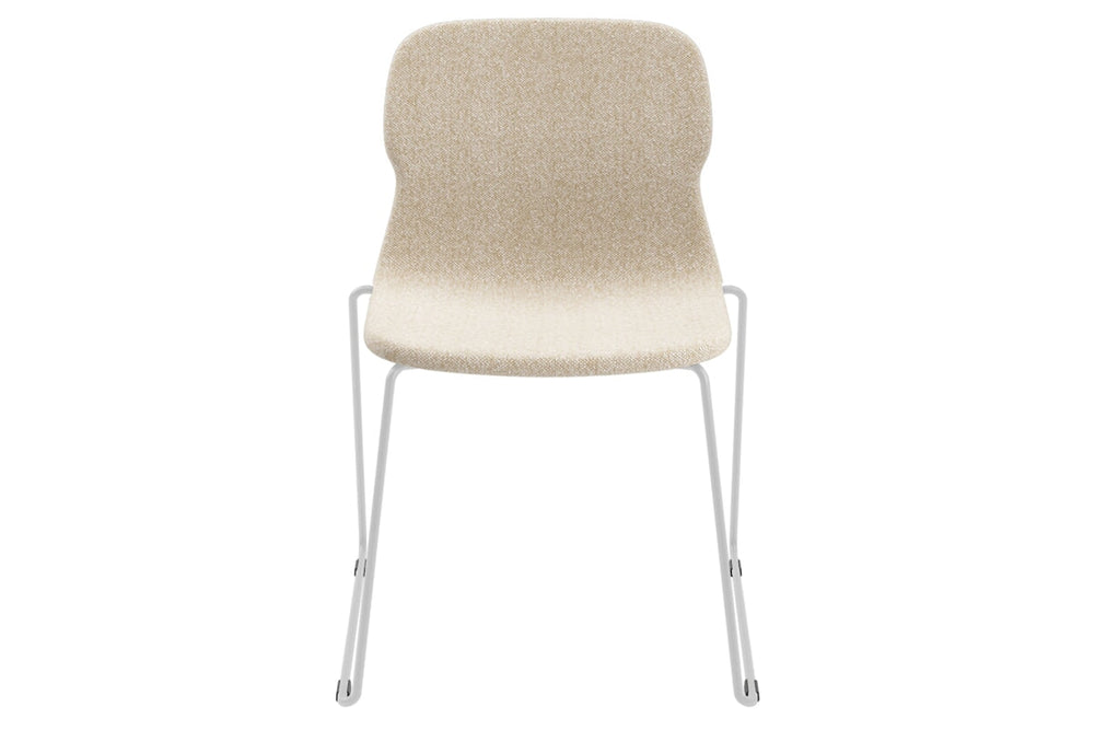 Sammy Fabric Chair - Sled Base-black dark grey 