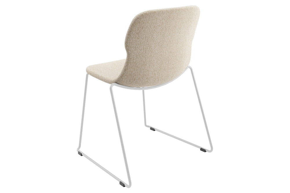 Sammy Fabric Chair - Sled Base-black dark grey 