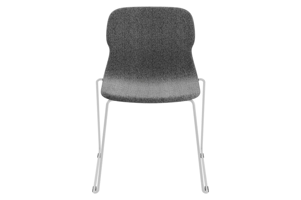 Sammy Fabric Chair - Sled Base-black dark grey 